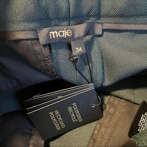 NWT Maje Straight Cut Suit Pants Size 34 US Size 2 - Picture 6 of 6